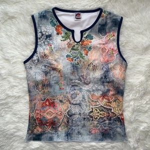 24 Hour Fitness Mandala Yoga Gym Shirt Size L